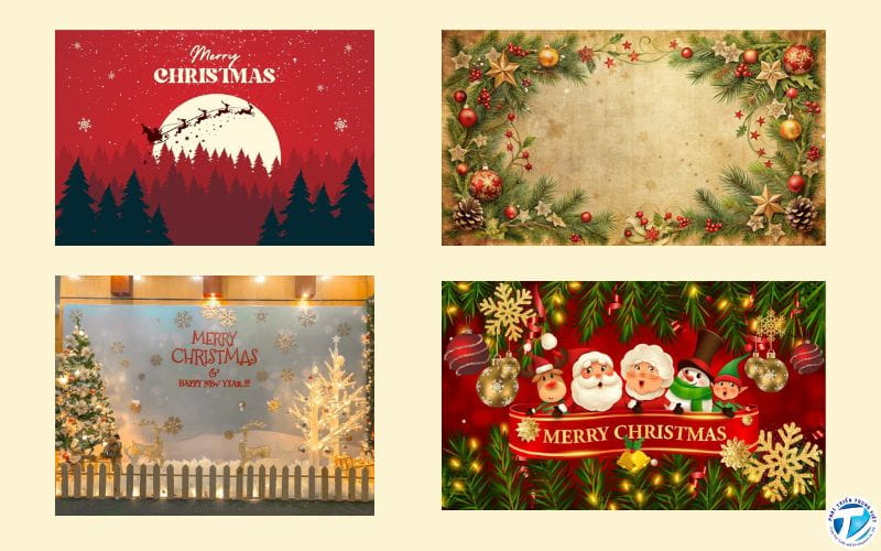 Xu hướng thiết kế backdrop Noel hiện nay